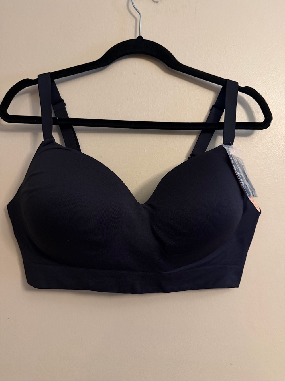 Women's Seamless Padded Longline Bra - Black